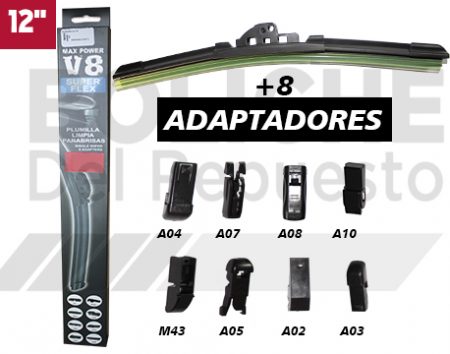 Plumilla 12 Limpiaparabrisas Blade 8Ax1pc V8