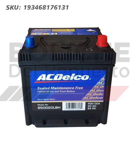Bateria ACDelco S50D20LBHSMF 50AH CCA400 C/Pe