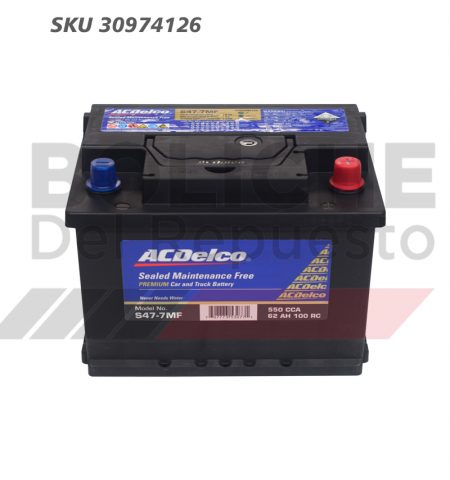 Bateria ACDelco 47-7 62AH CCA550 (- +)