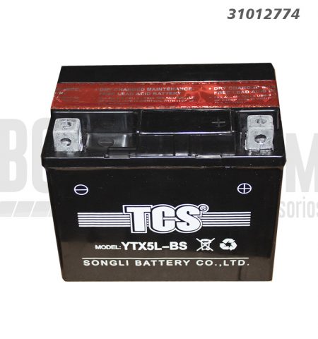 Bateria Moto TCS YTX5L-BS 4Ah - +