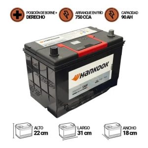 Bateria Hankook 105D31L 90AH CCA750